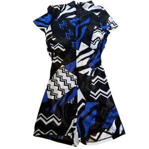 Fashion Nova Mixed Desires Mesh Shorts Romper Large Stretch Sexy Sheer Bodycon